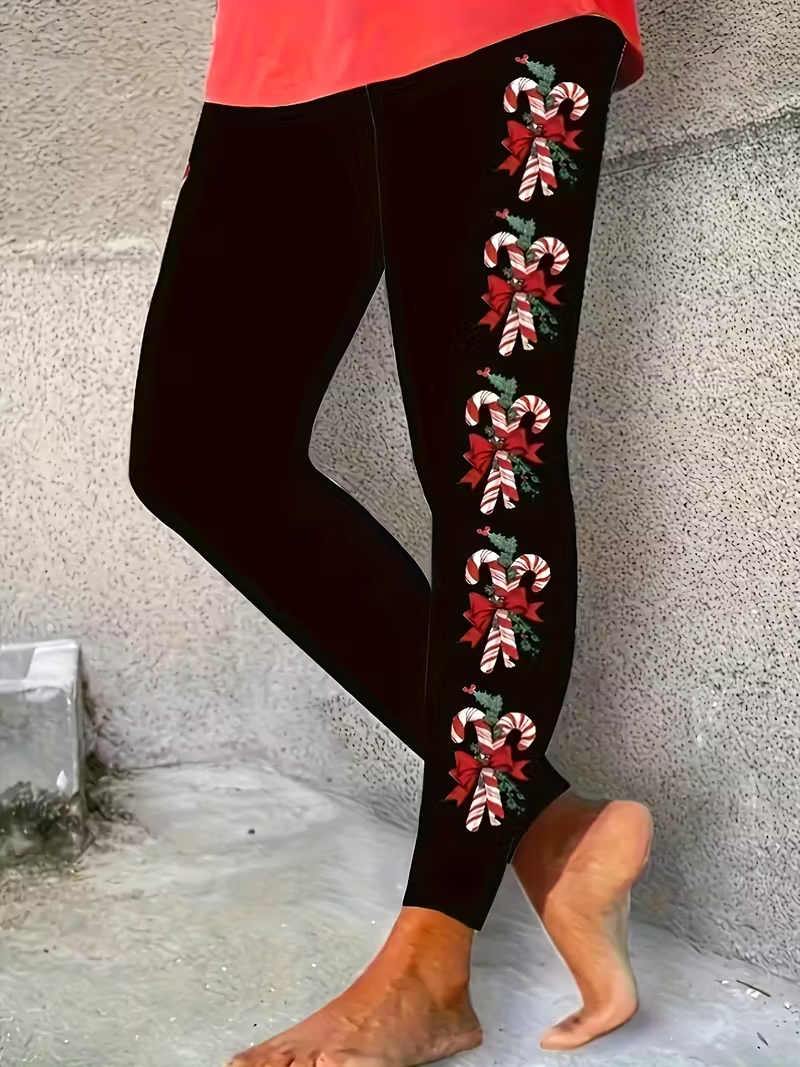 Casual Christmas Printing Leggings