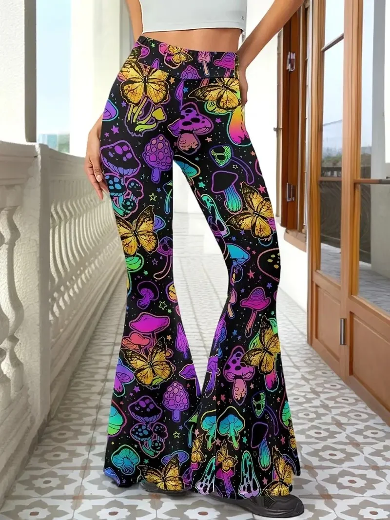 Simple Regular Fit Abstract Pants