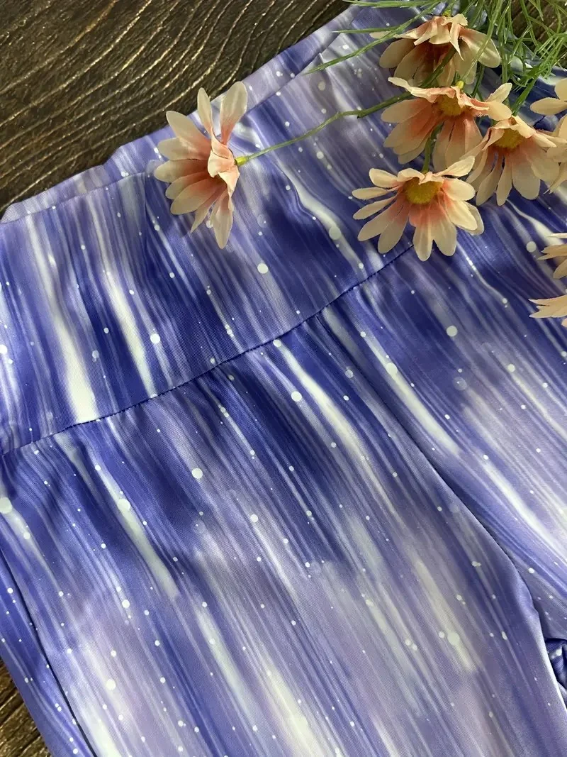 Regular Fit Gradient Pattern Simple Pants
