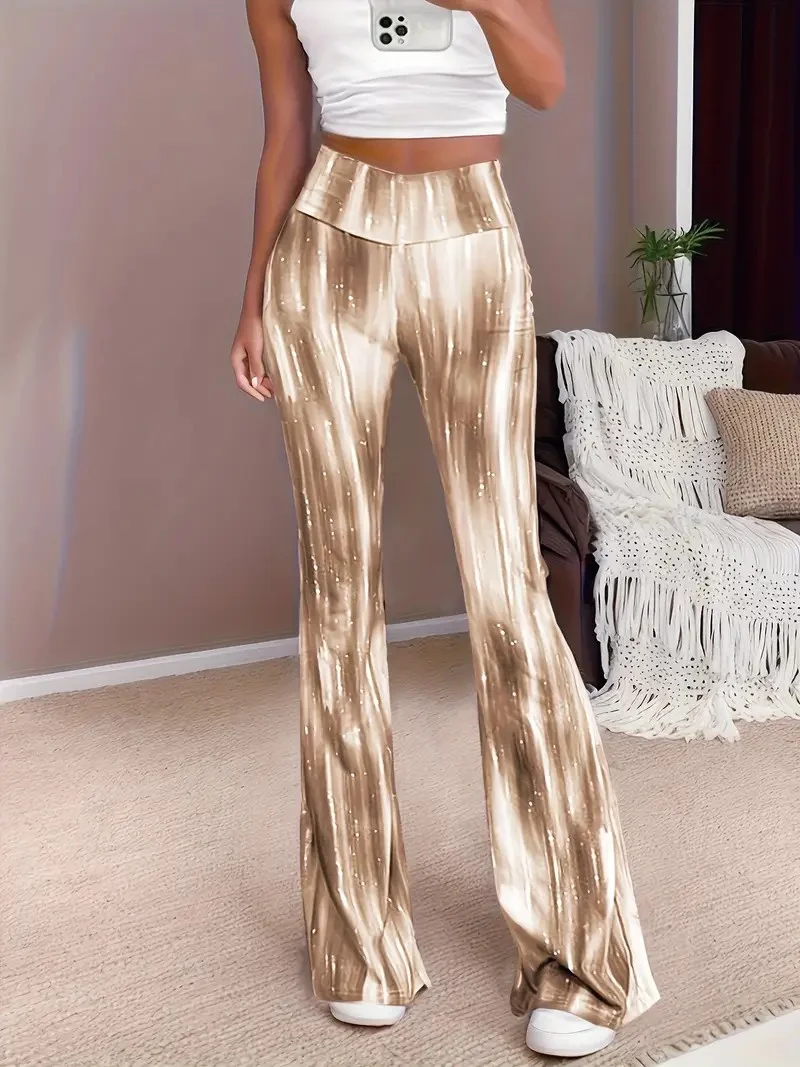 Regular Fit Gradient Pattern Simple Pants