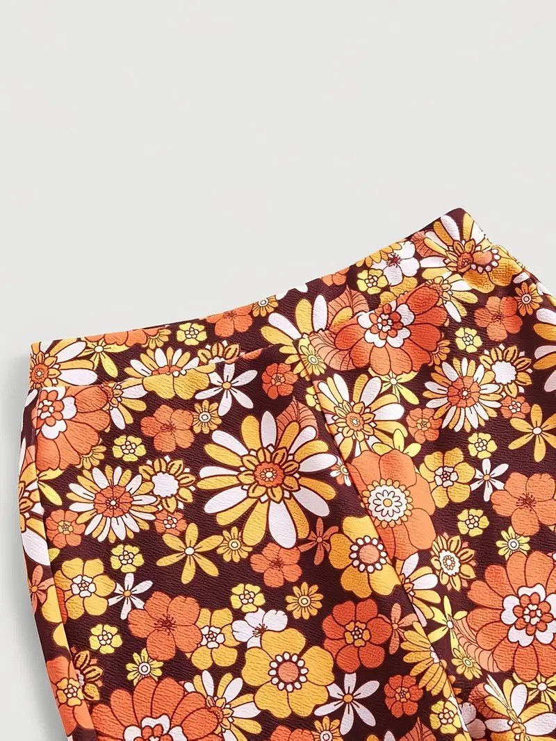 Floral Regular Fit Casual Pants