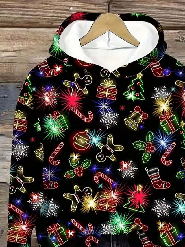Women's Christmas Print Casual Hoodie