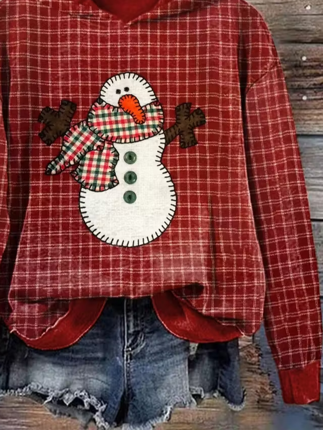 Women's Christmas Print Casual Hoodie