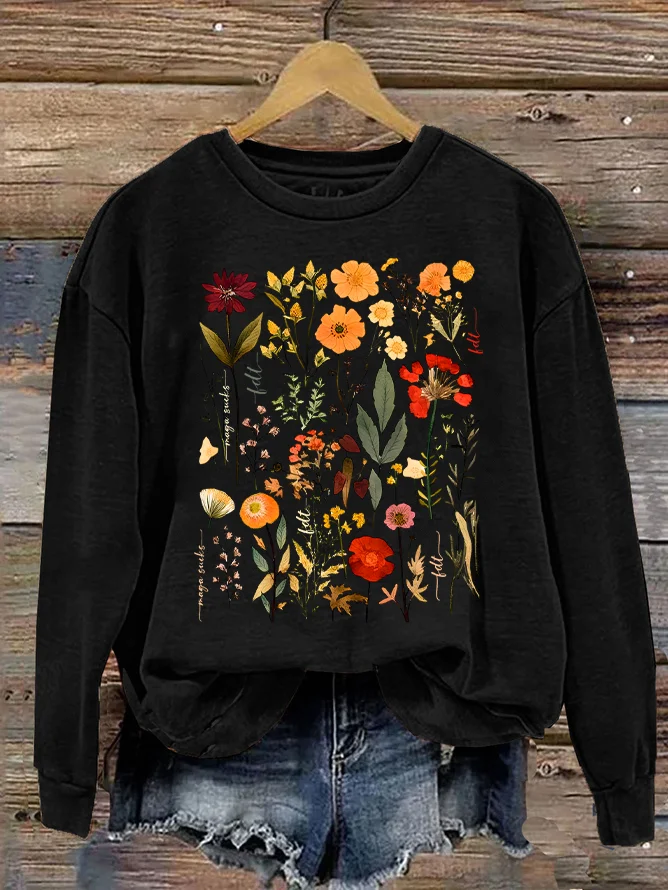 Subtle Anti-Trump Flowers Sweatshirts , Anti-Maga Floral , Fdt Merch, Feminist Gift Casual Sweatshirts Casual Sweatshirt