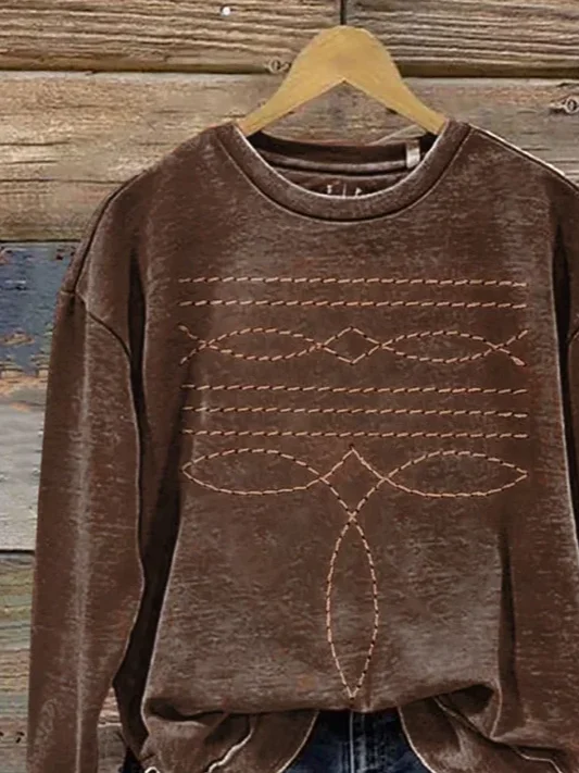 Abstract Casual Printing Sweatshirt