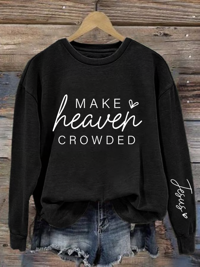Women's Make Heaven Crowded Print Sweatshirt