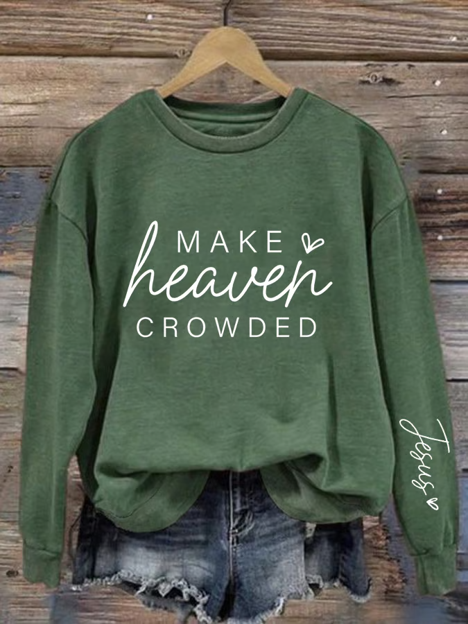 Women's Make Heaven Crowded Print Sweatshirt