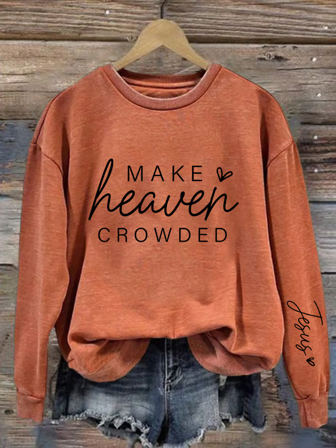 Women's Make Heaven Crowded Print Sweatshirt
