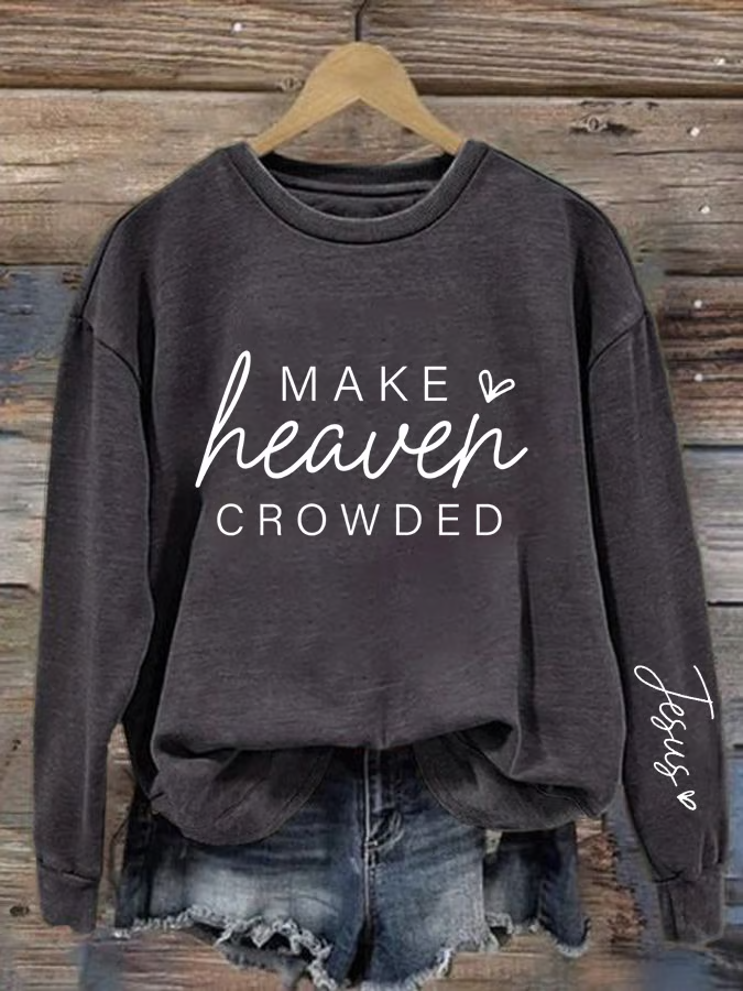 Women's Make Heaven Crowded Print Sweatshirt