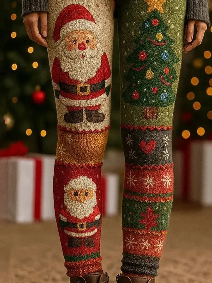 Women's Home Wear Christmas Party Slim Fit Knitted Warm And Comfortable Leggings