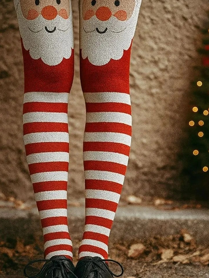 Women's Home Wear Christmas Party Slim Fit Knitted Warm And Comfortable Leggings