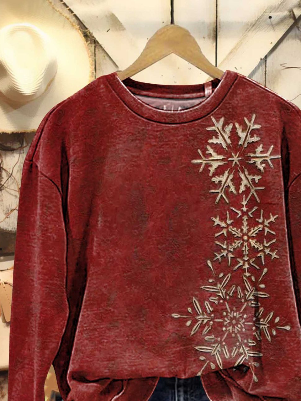 Printing Casual Christmas Crew Neck Sweatshirt