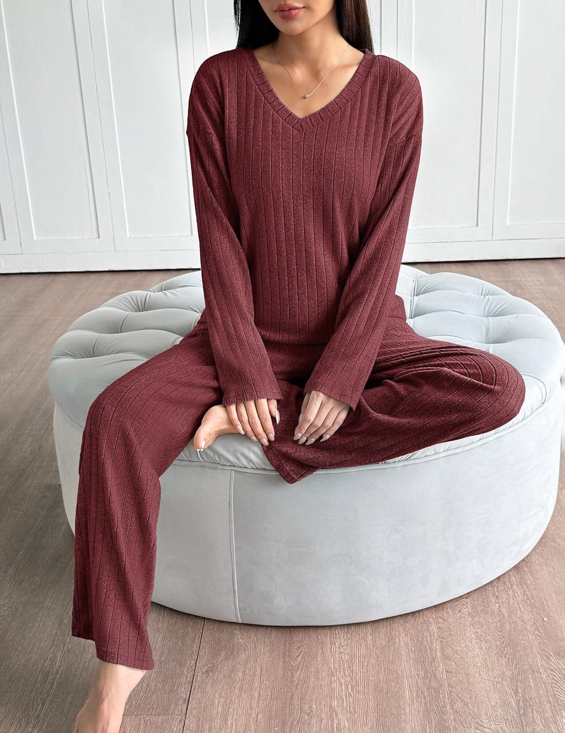 Plain Simple Cotton Two-Piece Set