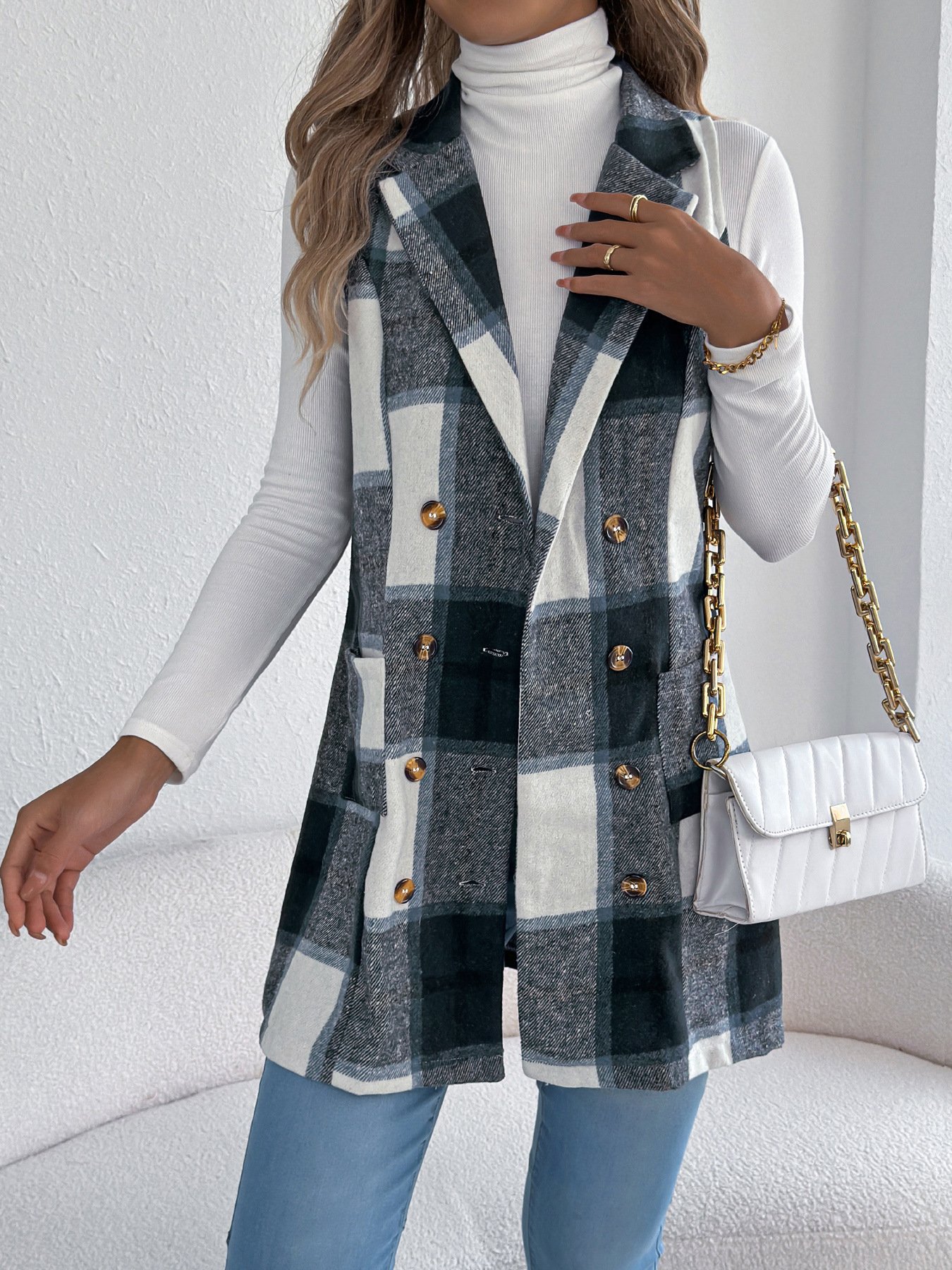 Geometric Casual Vest