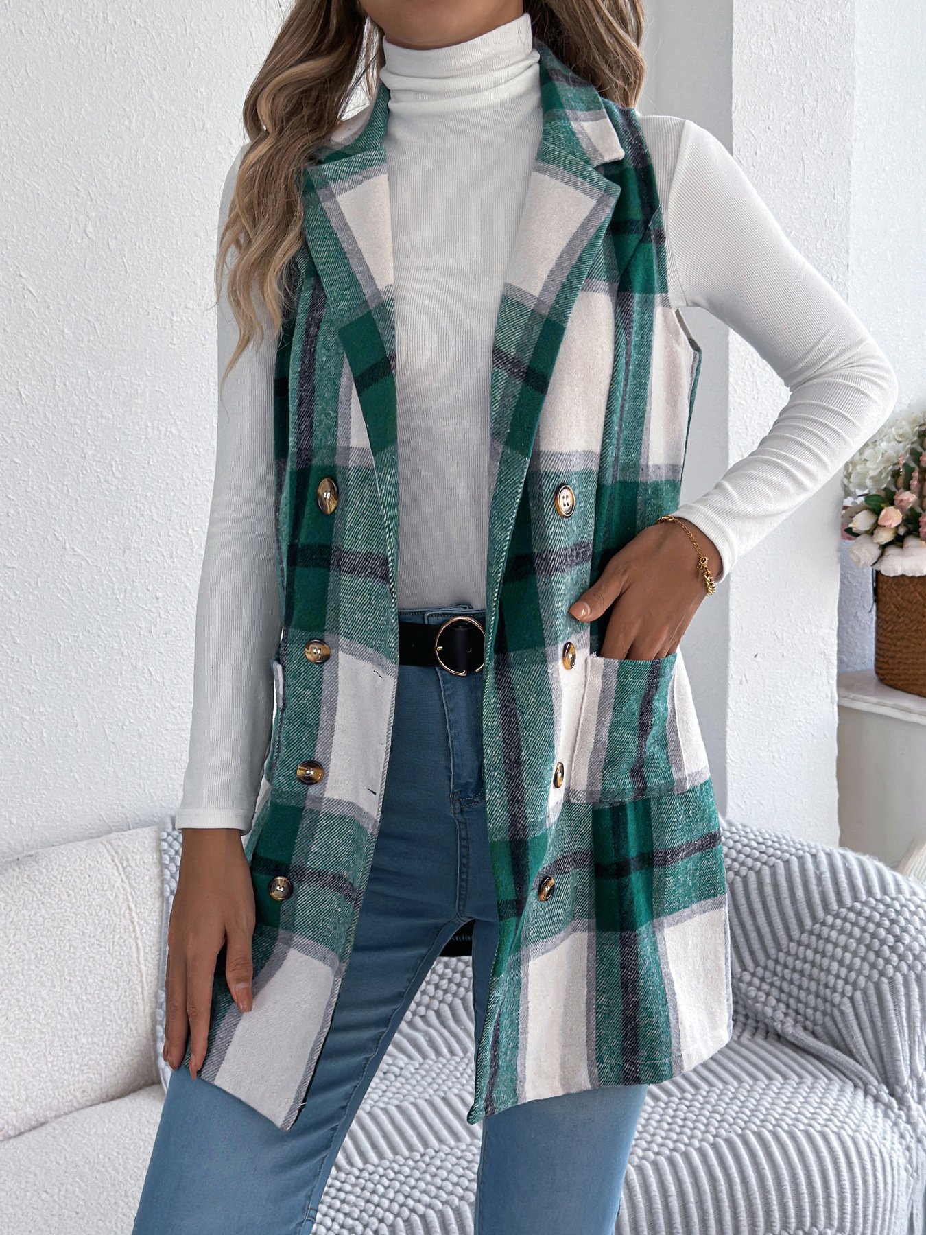 Geometric Casual Vest