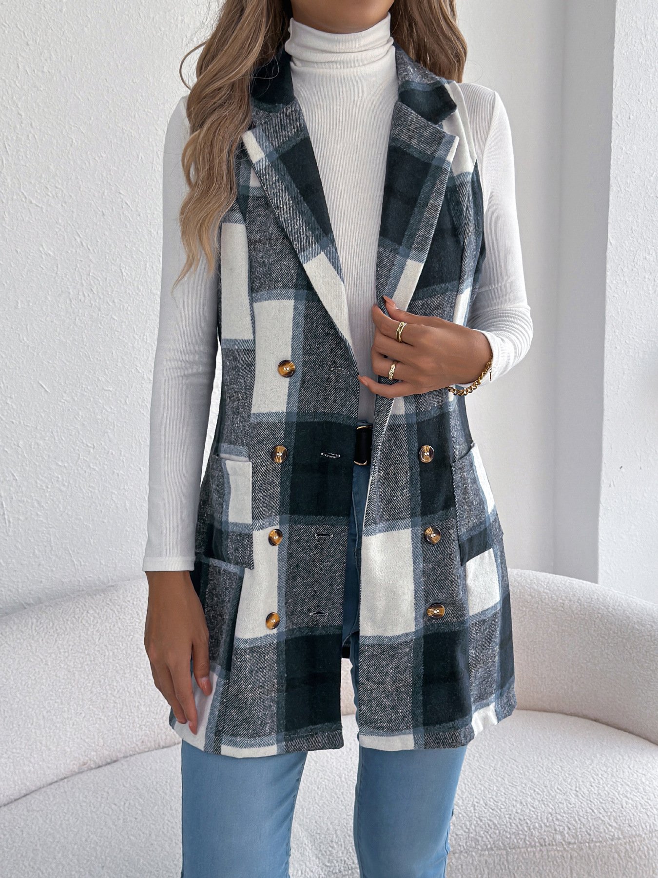Geometric Casual Vest