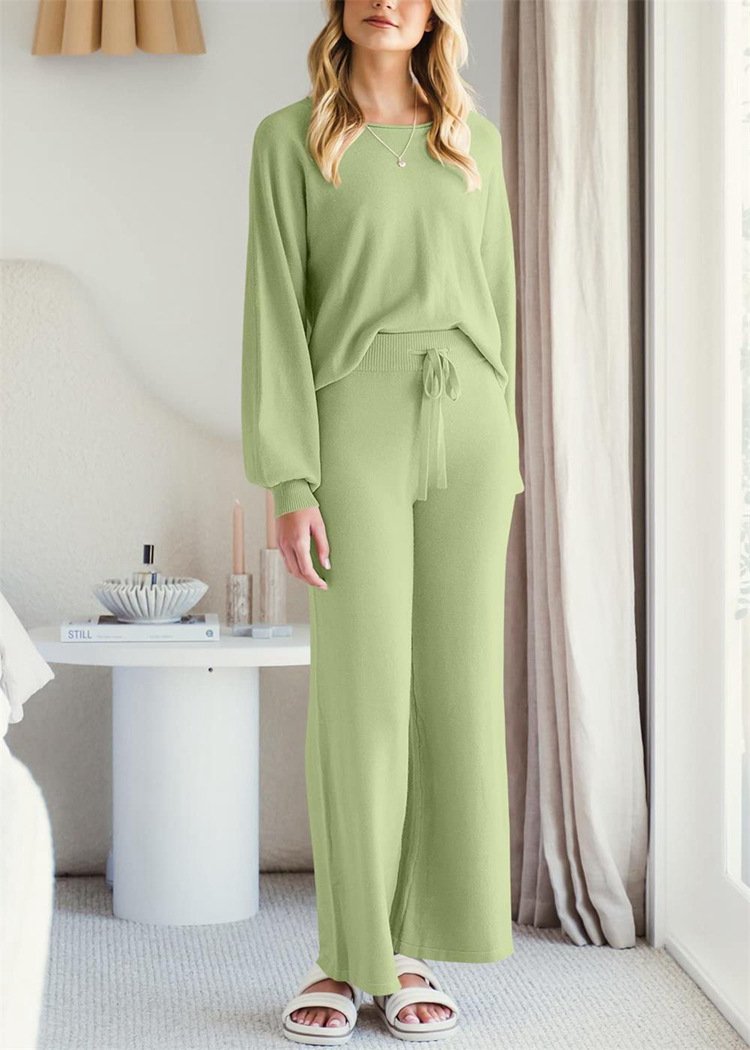 Casual Regular Fit Cotton Plain Two-Piece Set