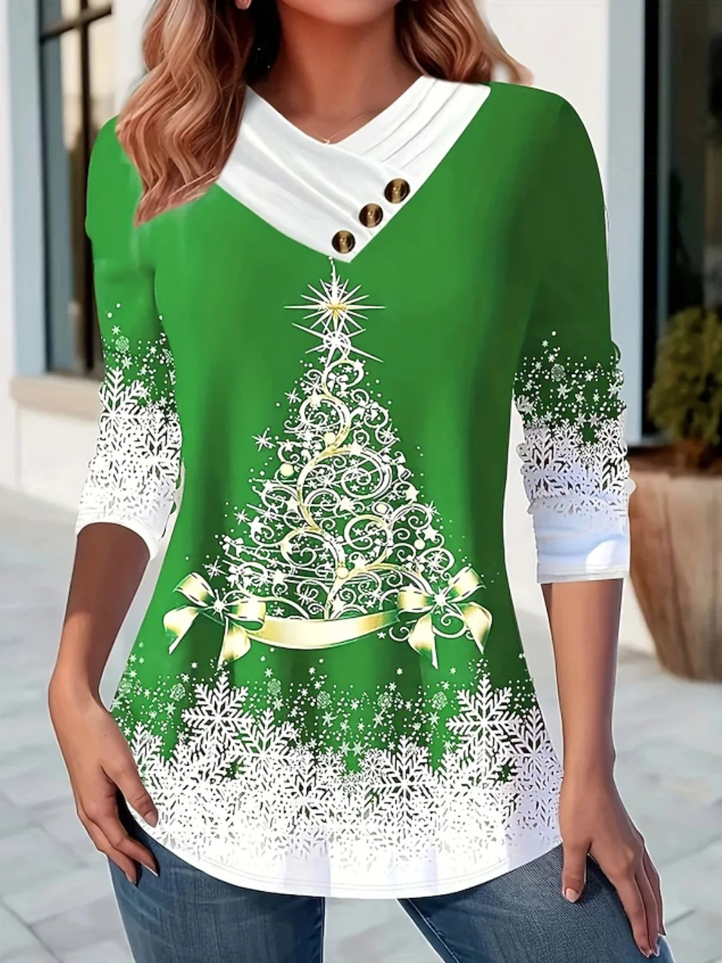 Christmas Loose Casual Cotton T-Shirt
