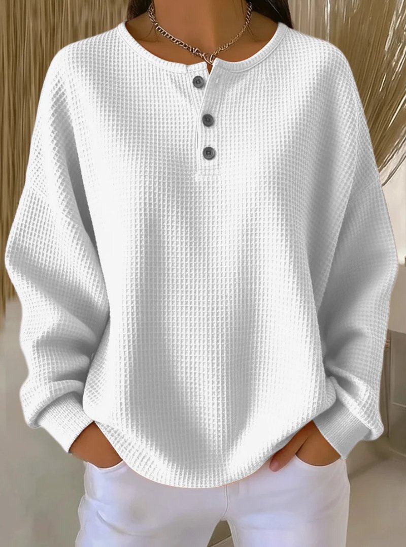 Loose Simple Crew Neck Plain T-Shirt
