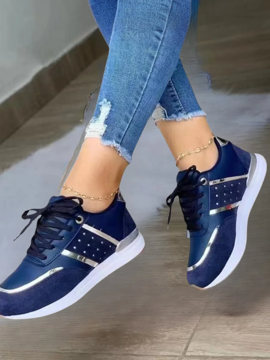 Color Block Urban Mesh Fabric All Season Shallow Shoes