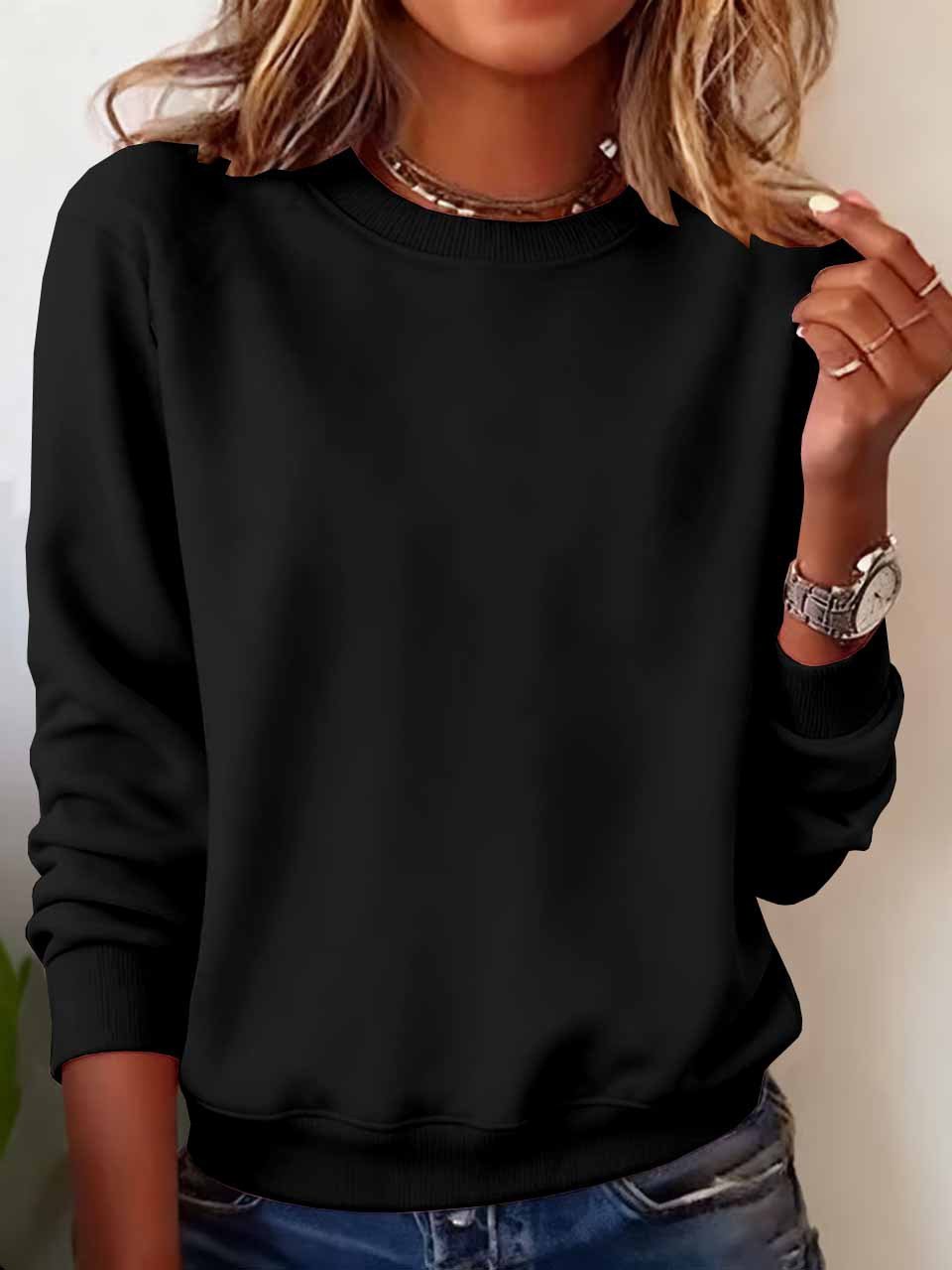 Plain Casual Sweatshirt
