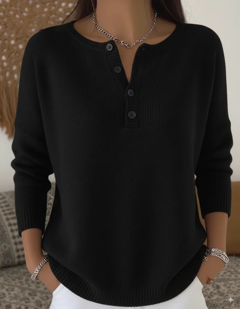 Women's Classic Casual Knit Button Sweater