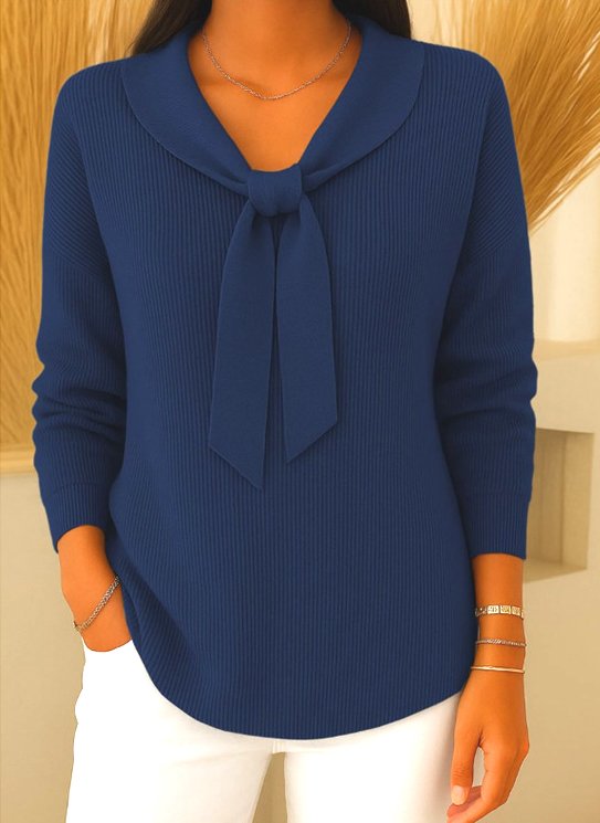 Regular Fit Casual Plain Cotton Sweater