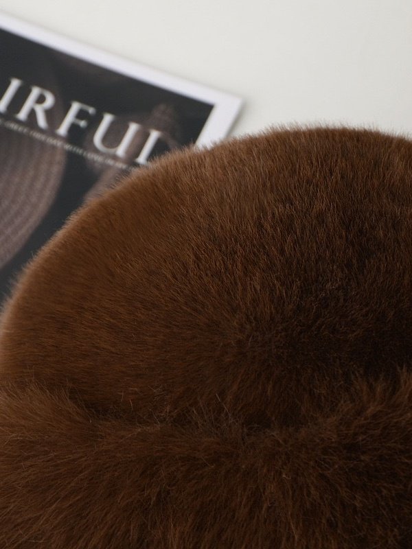 Plush Mongolian Hat For Women Thickened Autumn And Winter Windproof Cold-proof Warm Basin Hat Imitation Mink Fur Earmuffs Fisherman Hat