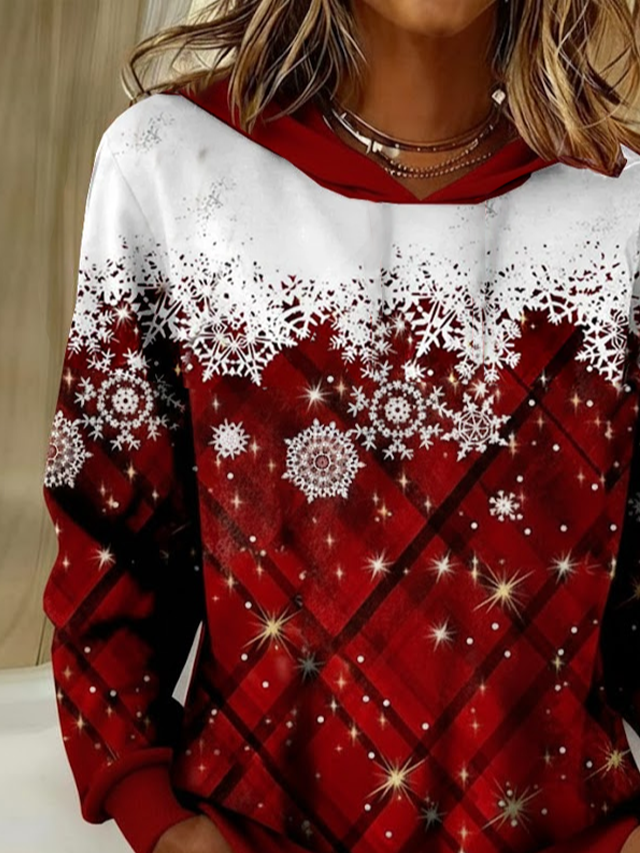 Casual Christmas Printing Hoodie