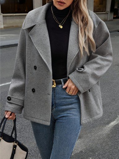 Plain Casual Regular Fit Jacket