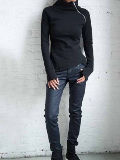 Plain Lady Romance Loose Sweatshirt