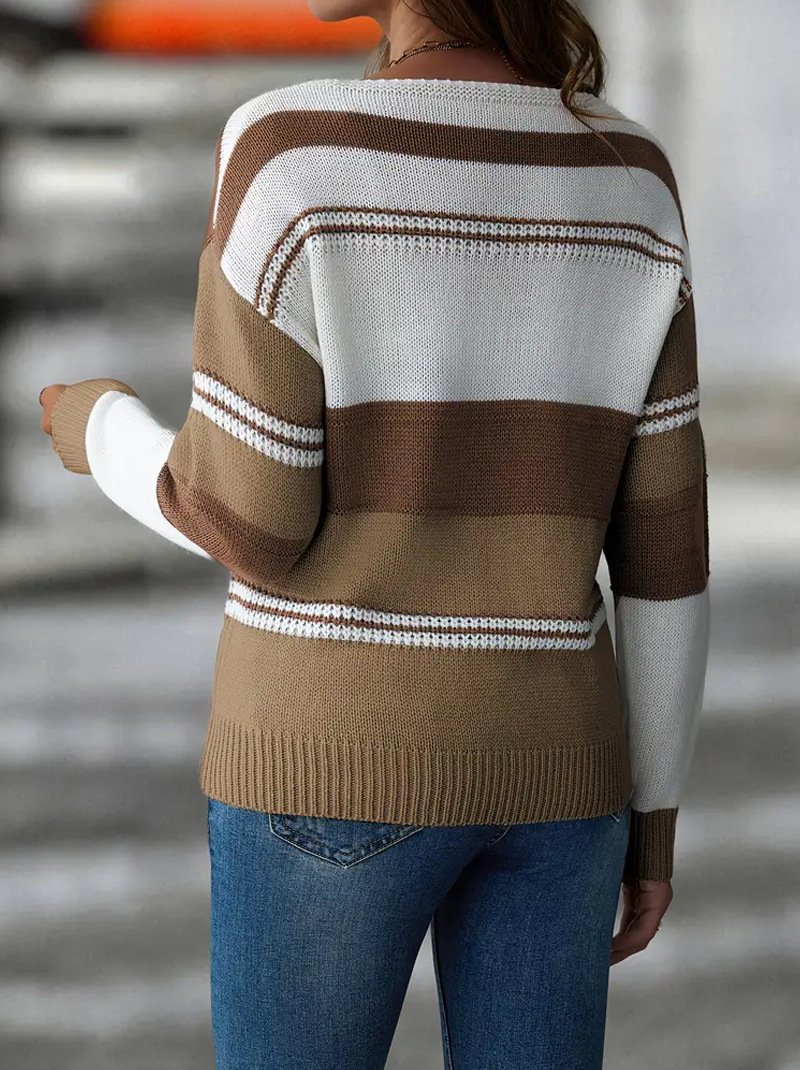 V Neck Casual Sweater