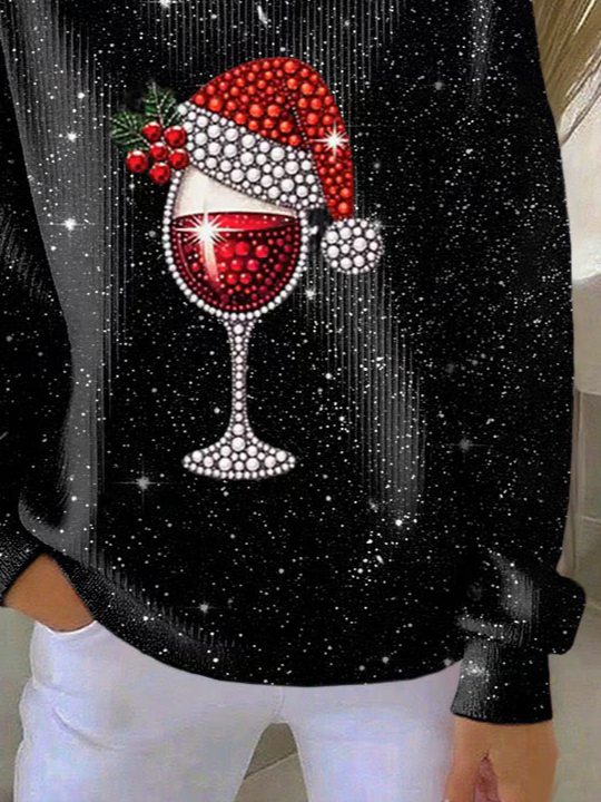 Casual Christmas Printing Sweatshirt