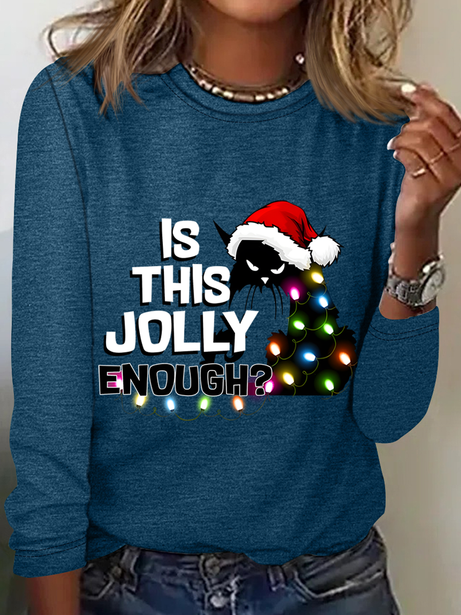 Cat Christmas Funny Long sleeve shirt