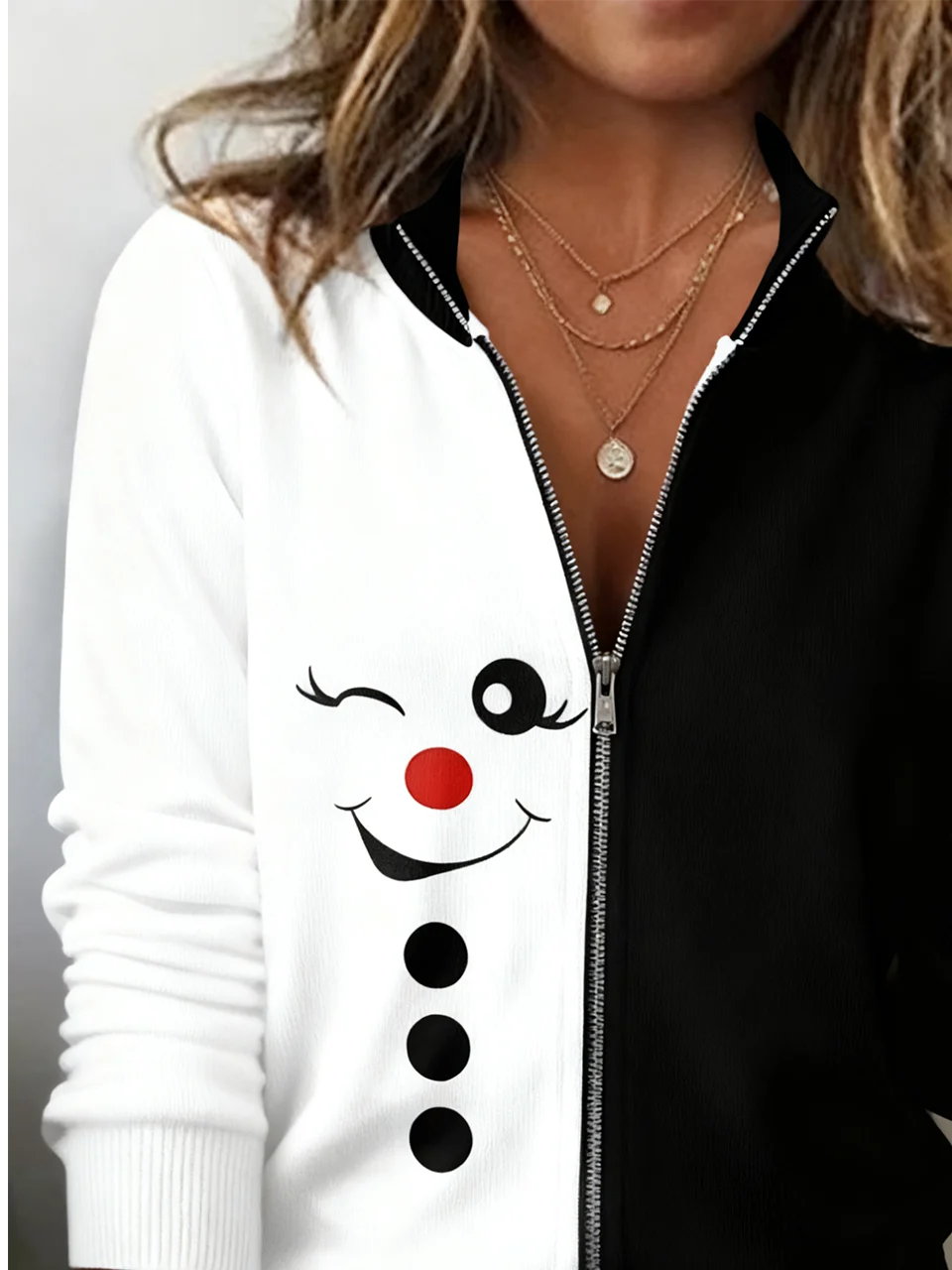 Christmas Simple Loose Wool/Knitting Cardigan