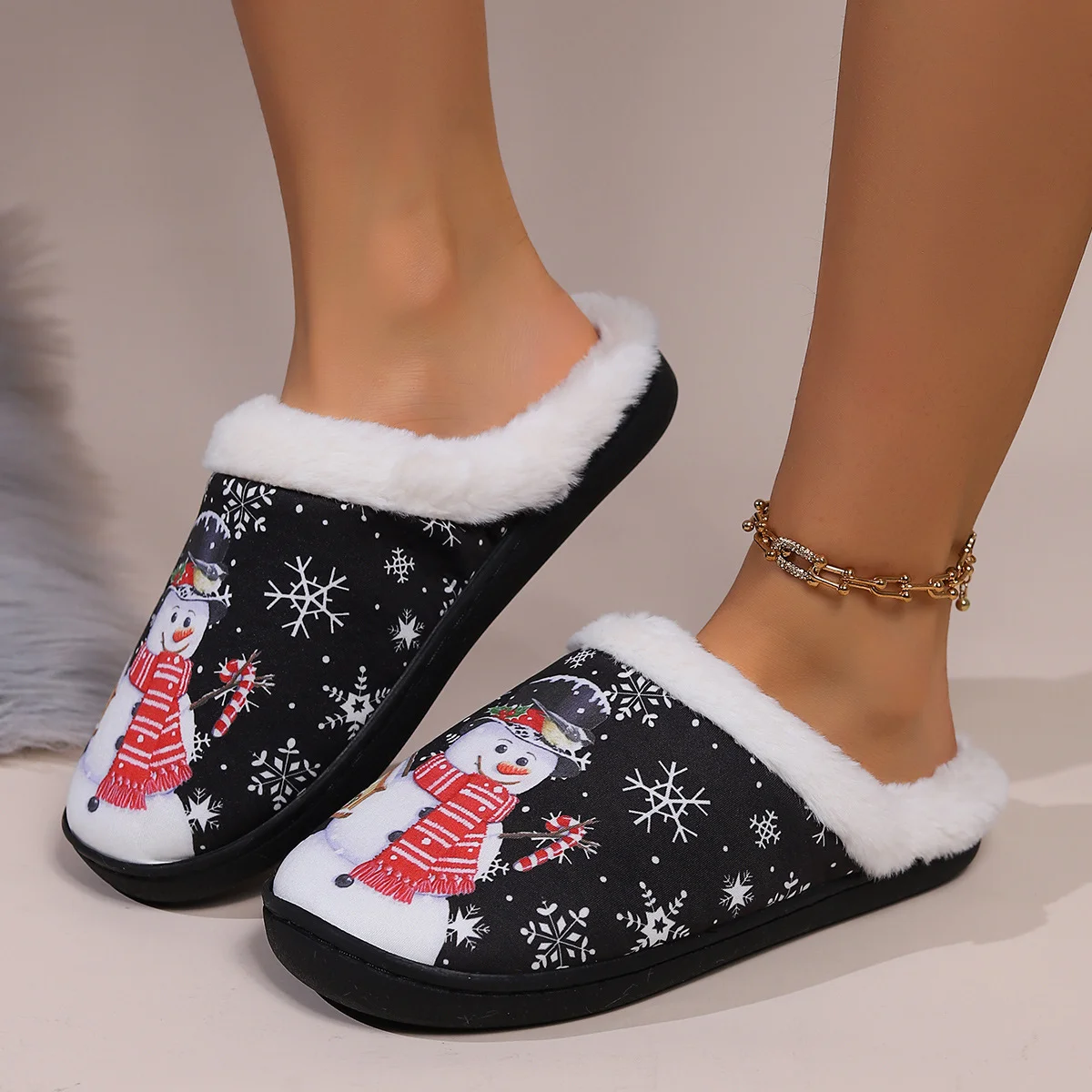 Christmas Cotton All Season House Slippers