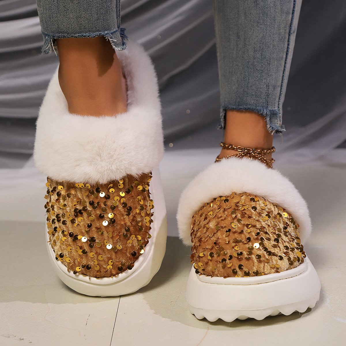 All Season Casual Fabric House Slippers