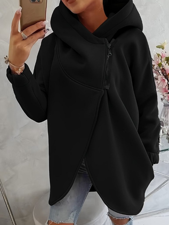 Casual Plain Hoodie Jacket