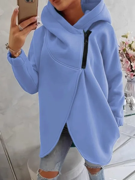 Casual Plain Hoodie Jacket