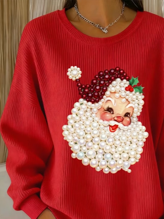 Printing Casual Christmas Sweatshirt