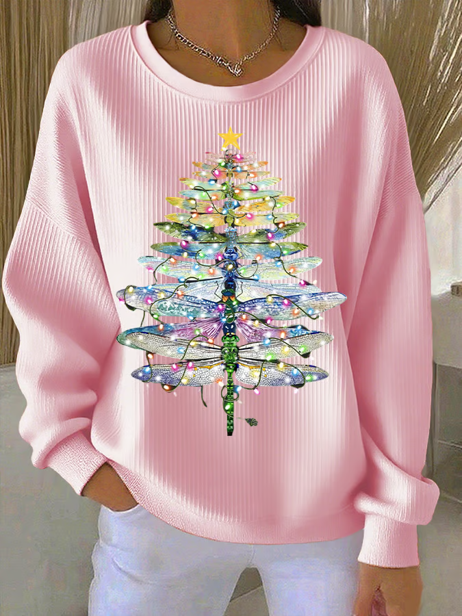 Printing Christmas Tree Casual Sweatshirt
