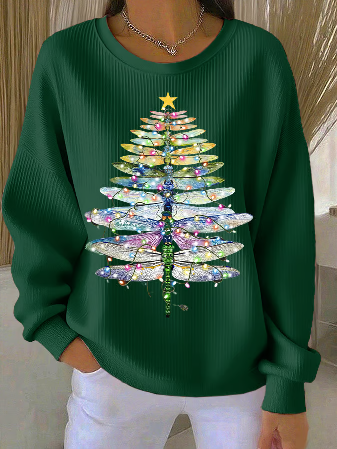 Printing Christmas Tree Casual Sweatshirt