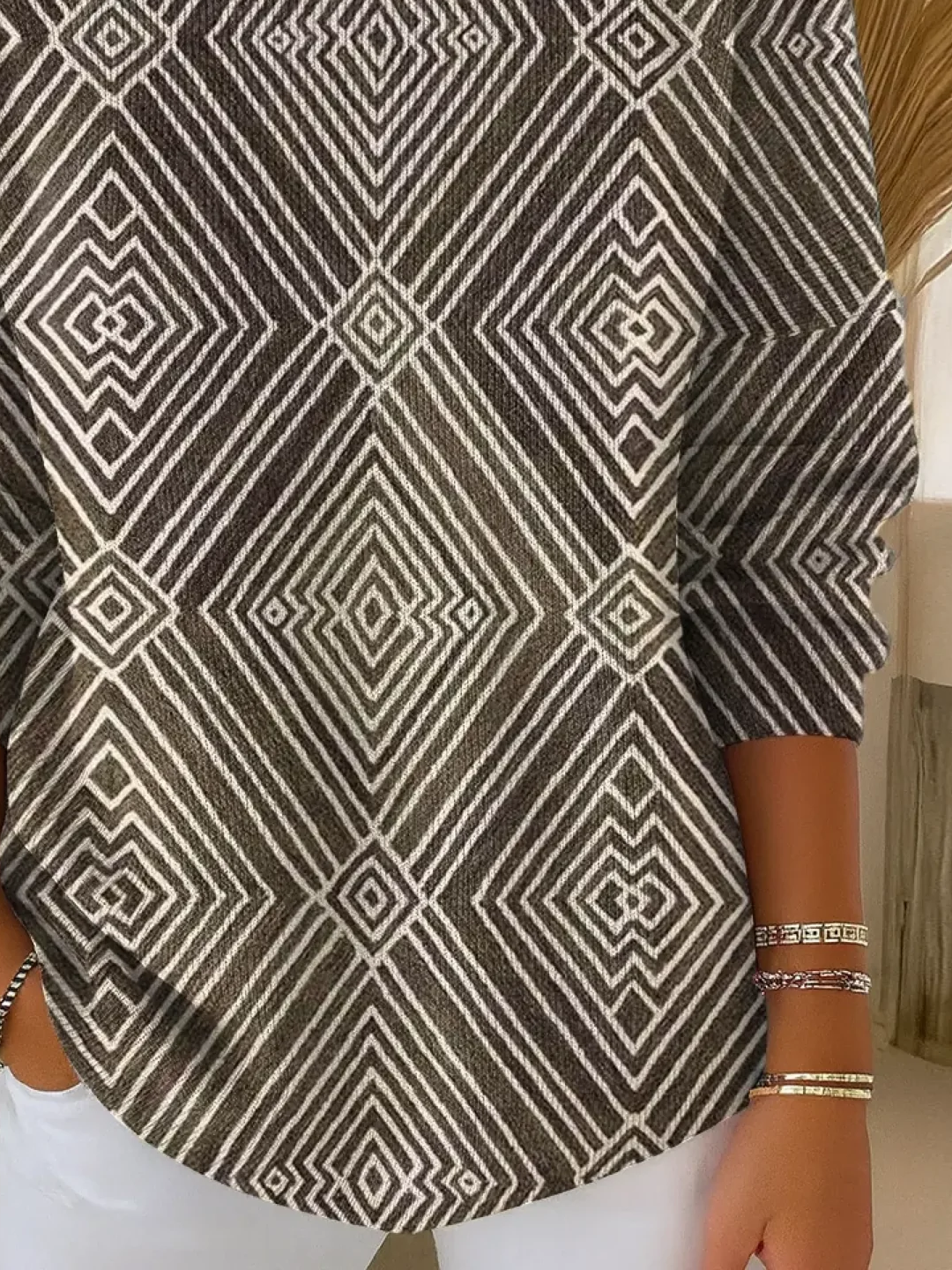 Casual Regular Fit Printing Crew Neck Sweater