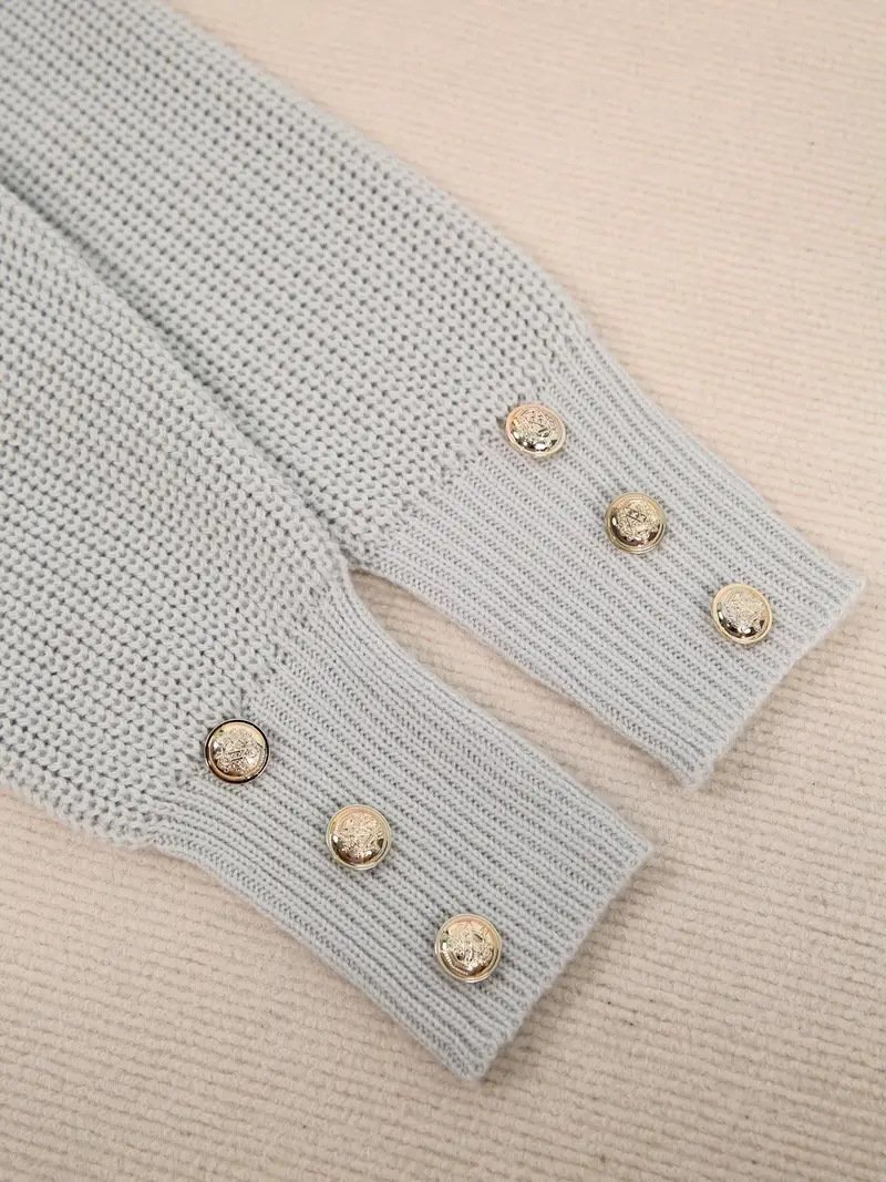 Lady Romance V Neck Loose Acrylic Sweater