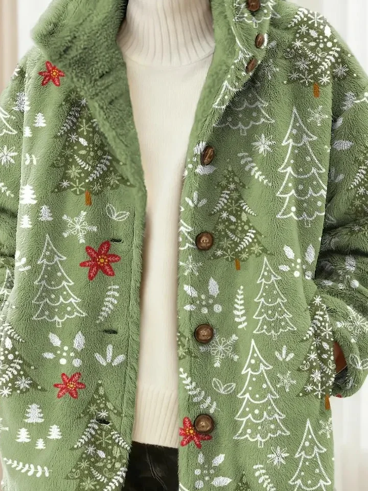 Christmas Flannel Vintage Teddy Jacket