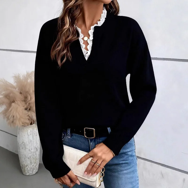 Loose Plain Casual Others Sweater