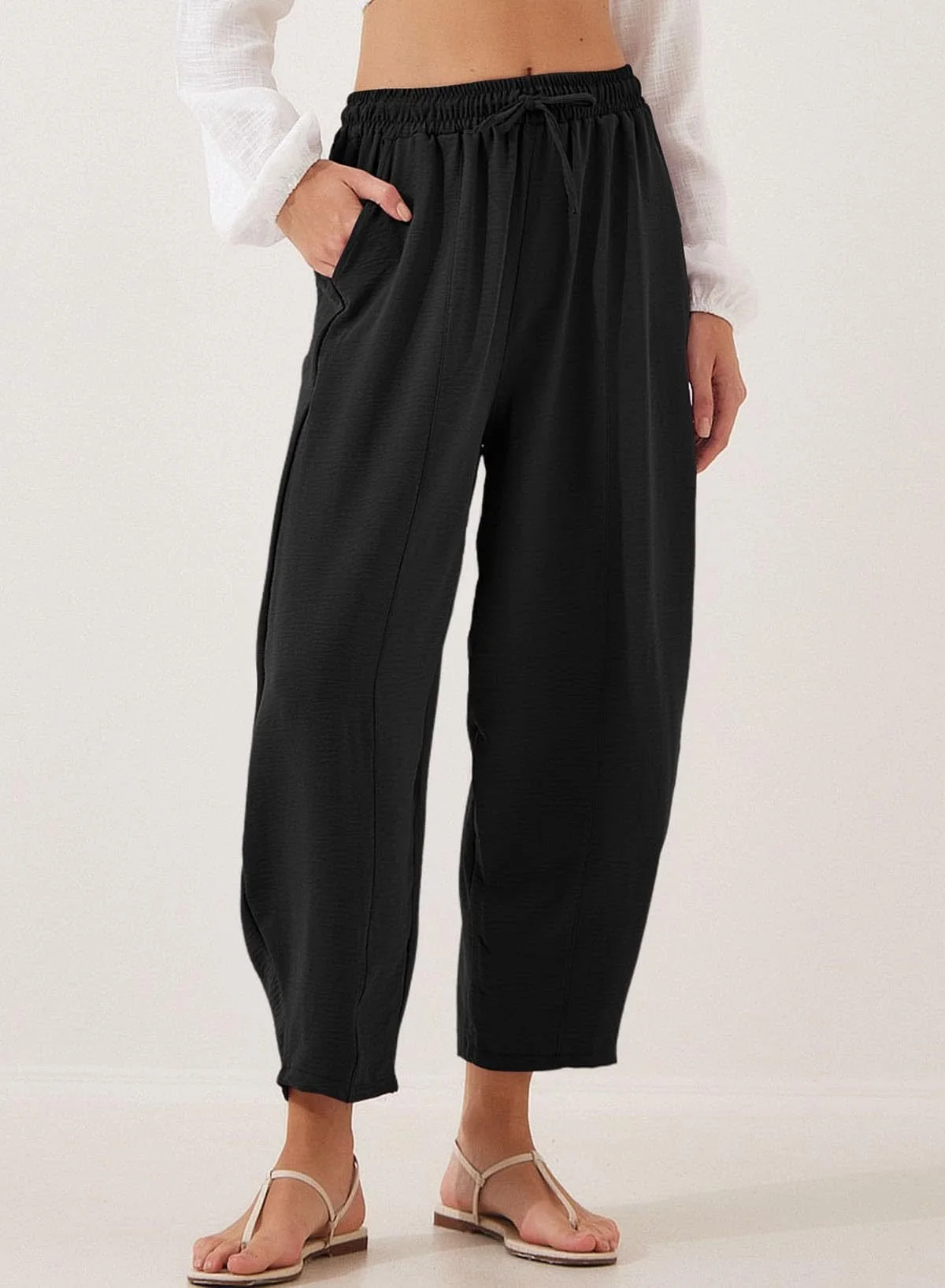 Plain Loose Simple Pants