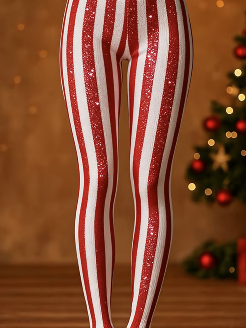 Fluff/Granular Fleece Fabric Vintage Leggings