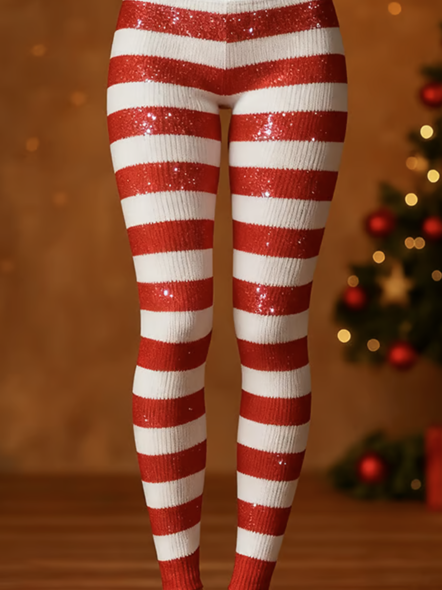 Fluff/Granular Fleece Fabric Vintage Leggings