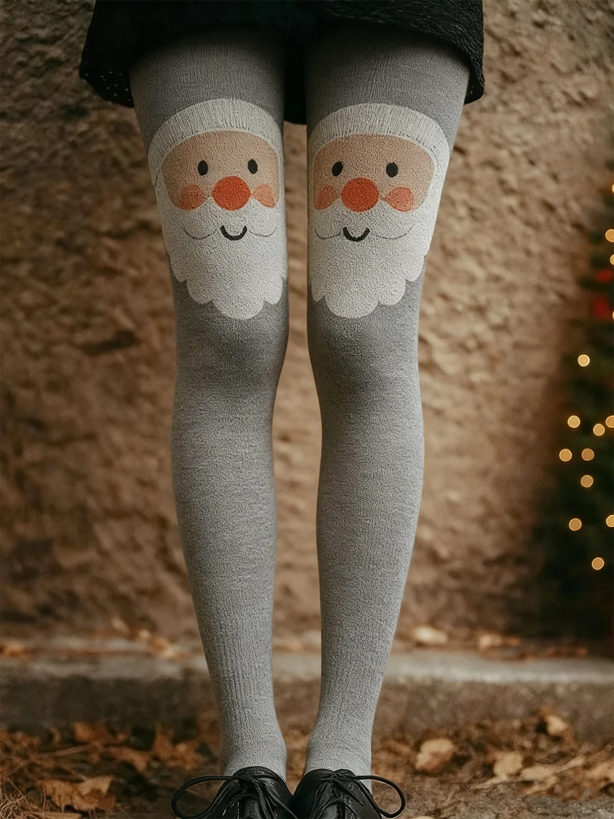 Women's Home Wear Christmas Party Slim Fit Knitted Warm And Comfortable Leggings